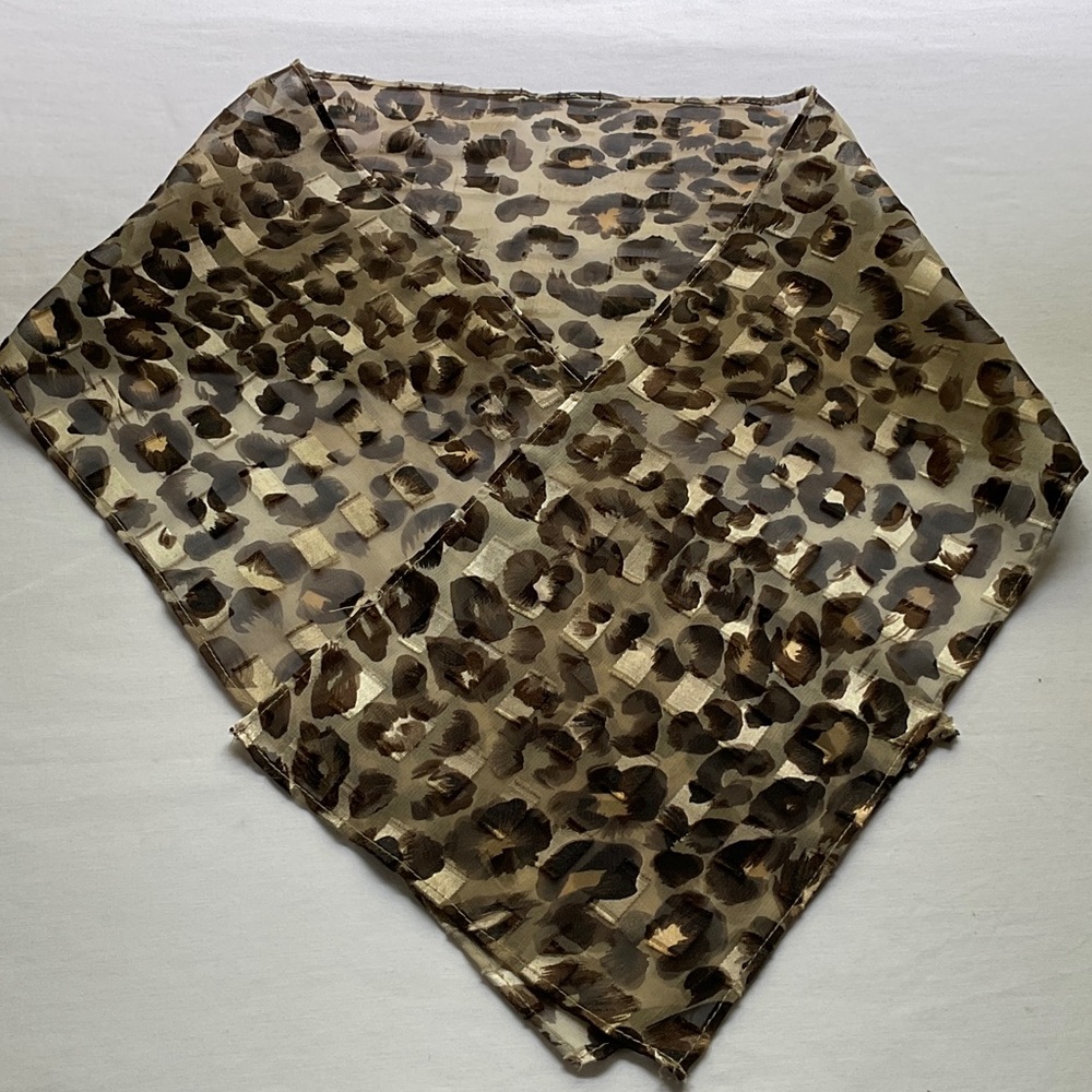 Vintage Leopard Print Scarf Narrow - Picture 3 of 8